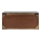 Meuble haut 2 portes 76x25x36 cm | Bois naturel, aucun assemblage requis