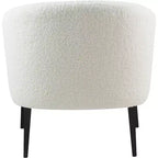 Fauteuil d'appoint en fausse fourrure de mouton blanche Barlow | Sièges de salon de luxe