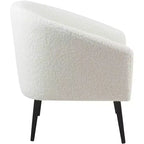 Fauteuil d'appoint en fausse fourrure de mouton blanche Barlow | Sièges de salon de luxe