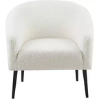 Fauteuil d'appoint en fausse fourrure de mouton blanche Barlow | Sièges de salon de luxe