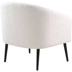 Fauteuil d'appoint en fausse fourrure de mouton blanche Barlow | Sièges de salon de luxe