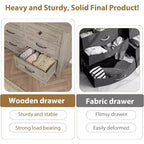 Commode autonome en bois à 6 tiroirs de 119 cm de large | Meuble de rangement pour placard