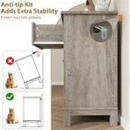 Commode autonome en bois à 6 tiroirs de 119 cm de large | Meuble de rangement pour placard