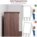 Commode autonome en bois à 6 tiroirs de 119 cm de large | Meuble de rangement pour placard