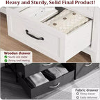 Commode autonome en bois à 6 tiroirs de 119 cm de large | Meuble de rangement pour placard
