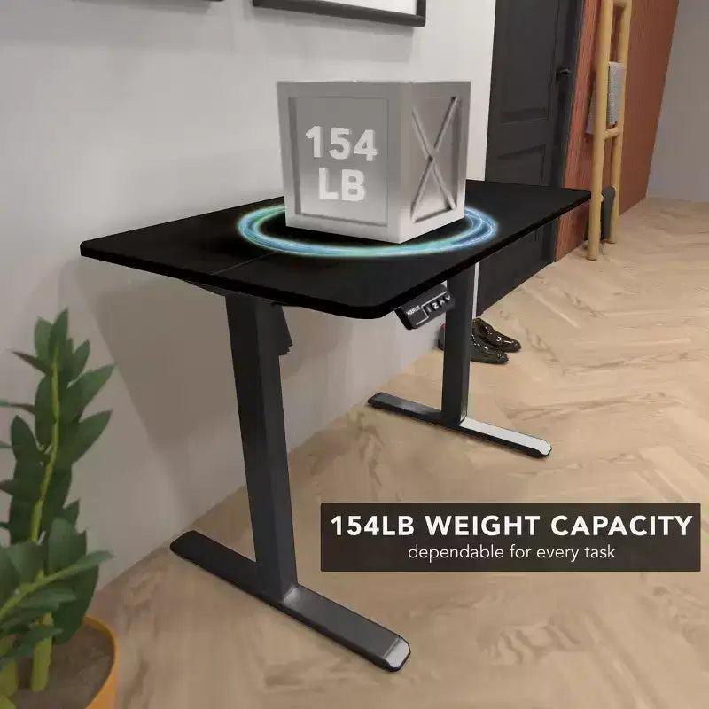 Bureau assis-debout électrique compact | Plateau de 101,6 cm, réglable en hauteur pour bureau à domicile