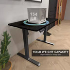 Bureau assis-debout électrique compact | Plateau de 101,6 cm, réglable en hauteur pour bureau à domicile