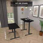 Bureau assis-debout électrique compact | Plateau de 101,6 cm, réglable en hauteur pour bureau à domicile