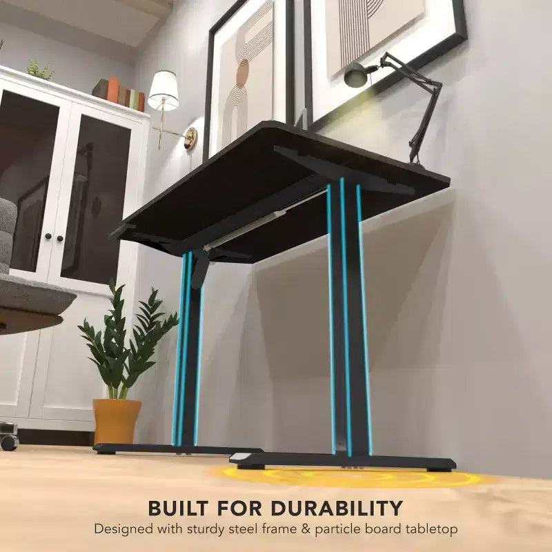 Bureau assis-debout électrique compact | Plateau de 101,6 cm, réglable en hauteur pour bureau à domicile