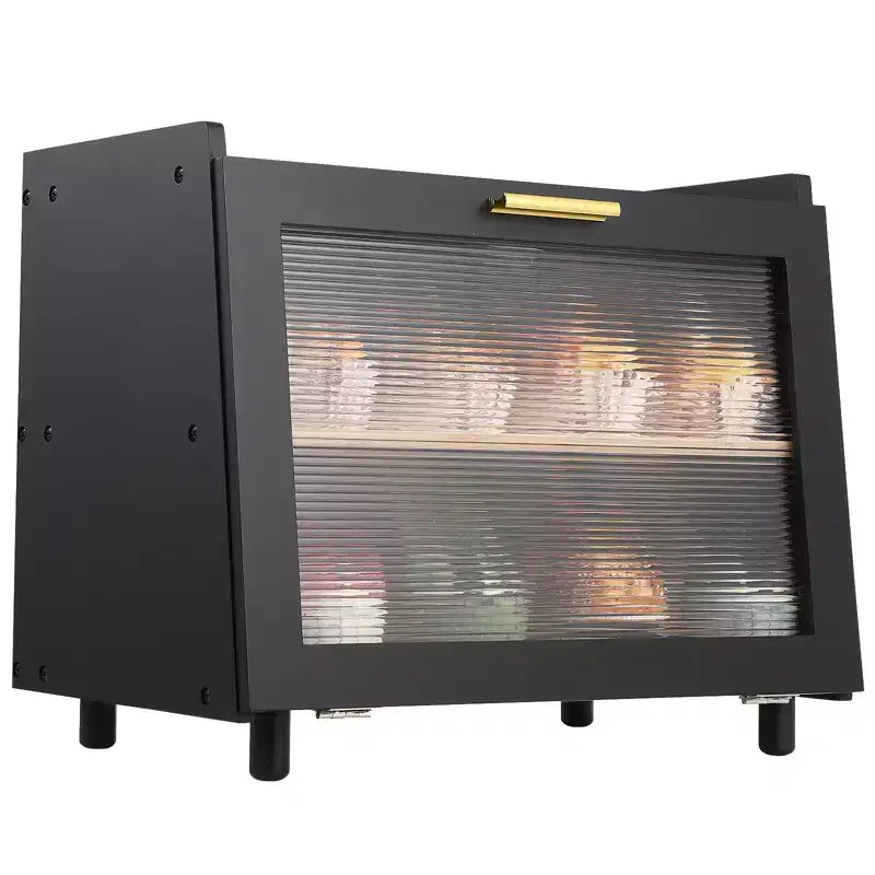 Boîte à pain double couche en bambou avec fenêtre | Rangement de pain pour comptoir de cuisine