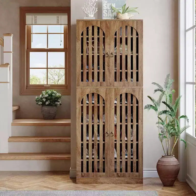 Meuble de rangement pour chaussures de 180 cm de haut | 9 niveaux, 27-36 paires, étagères amovibles