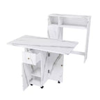 Table à manger pliable multifonctionnelle de 95 cm avec roulettes | 4 places, rangement