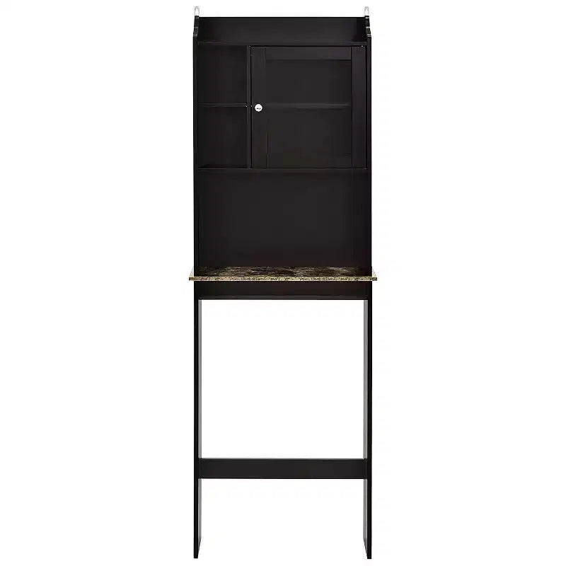 Meuble de rangement WC | 4 niches et étagères réglables, optimise l'espace