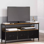 Meuble TV commode 50" | Meuble TV avec tiroirs et étagères pour chambre à coucher