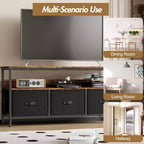 Meuble TV commode 50" | Meuble TV avec tiroirs et étagères pour chambre à coucher