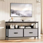 Meuble TV commode 50" | Meuble TV avec tiroirs et étagères pour chambre à coucher