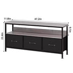 Meuble TV commode 50" | Meuble TV avec tiroirs et étagères pour chambre à coucher