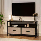 Meuble TV commode 50" | Meuble TV avec tiroirs et étagères pour chambre à coucher