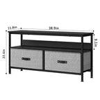 Meuble TV commode 50" | Meuble TV avec tiroirs et étagères pour chambre à coucher