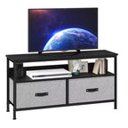 Meuble TV commode 50" | Meuble TV avec tiroirs et étagères pour chambre à coucher