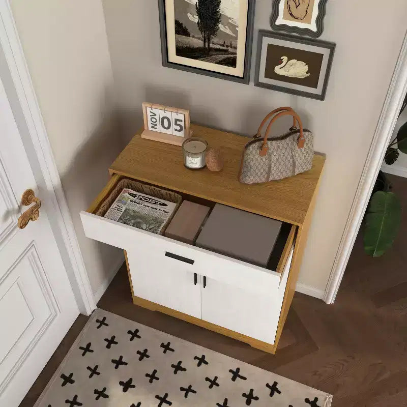 Étagère à chaussures autoportante en bois à 4 niveaux | Tablettes réglables, Meuble de rangement pour chaussures