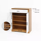 Étagère à chaussures autoportante en bois à 4 niveaux | Tablettes réglables, Meuble de rangement pour chaussures