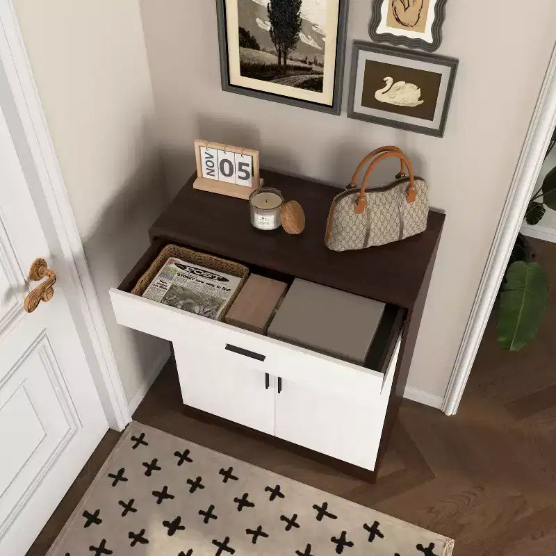 Étagère à chaussures autoportante en bois à 4 niveaux | Tablettes réglables, Meuble de rangement pour chaussures
