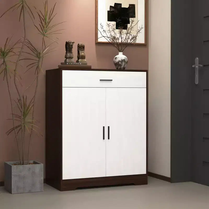 Étagère à chaussures autoportante en bois à 4 niveaux | Tablettes réglables, Meuble de rangement pour chaussures