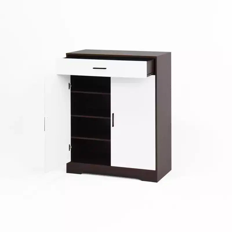 Étagère à chaussures autoportante en bois à 4 niveaux | Tablettes réglables, Meuble de rangement pour chaussures