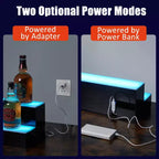 Étagère à Liqueurs Lumineuse LED 2/3/4 Niveaux | Présentoir à Bouteilles Rétroéclairé en Acrylique, Télécommande/Application