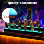 Étagère à Liqueurs Lumineuse LED 2/3/4 Niveaux | Présentoir à Bouteilles Rétroéclairé en Acrylique, Télécommande/Application