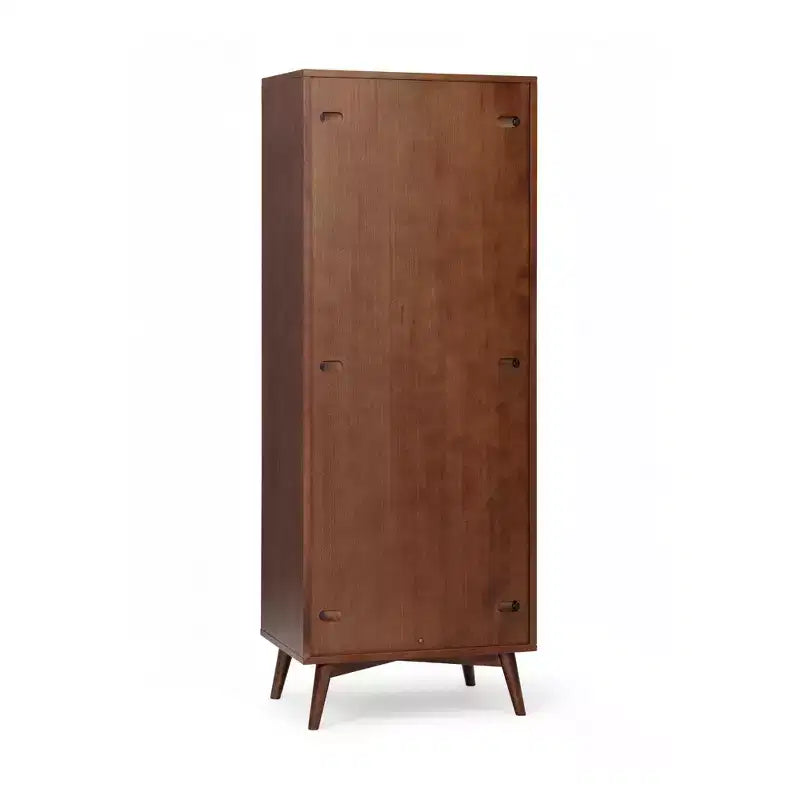 Meuble de rangement bohème moderne en lin | Bois massif et façades cannelées