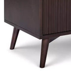 Meuble de rangement bohème moderne en lin | Bois massif et façades cannelées