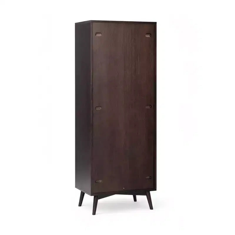 Meuble de rangement bohème moderne en lin | Bois massif et façades cannelées