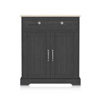 Meuble de rangement deux portes en aggloméré, peu encombrant | Organiseur de maison compact