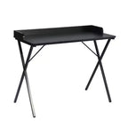 Bureau de jeu 40" | Cadre en métal robuste en forme de X, table d'écriture pour bureau à domicile noir