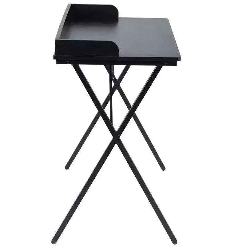 Bureau de jeu 40" | Cadre en métal robuste en forme de X, table d'écriture pour bureau à domicile noir