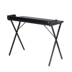 Bureau de jeu 40" | Cadre en métal robuste en forme de X, table d'écriture pour bureau à domicile noir