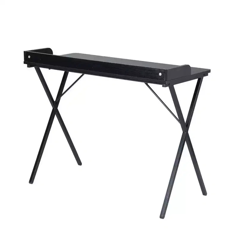 Bureau de jeu 40" | Cadre en métal robuste en forme de X, table d'écriture pour bureau à domicile noir