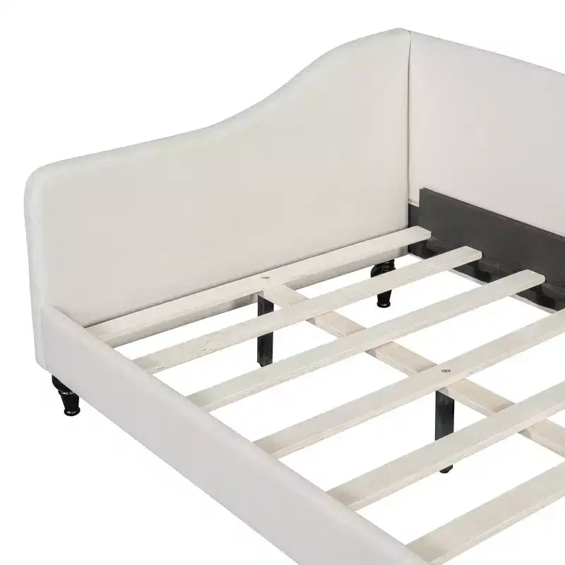 Lit de repos en lin profilé | Pieds en bois massif, Canapé-lit moderne pour salon