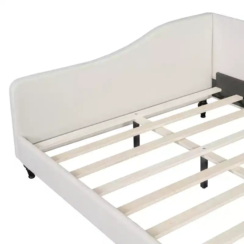 Lit de repos en lin profilé | Pieds en bois massif, Canapé-lit moderne pour salon