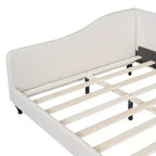 Lit de repos en lin profilé | Pieds en bois massif, Canapé-lit moderne pour salon