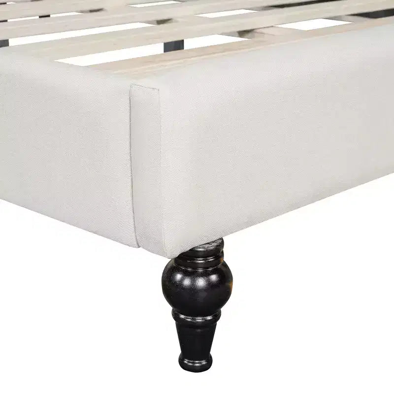 Lit de repos en lin profilé | Pieds en bois massif, Canapé-lit moderne pour salon