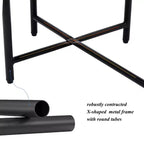 Table basse ronde à 2 niveaux avec plateau de rangement | Table d'appoint ovale en bois