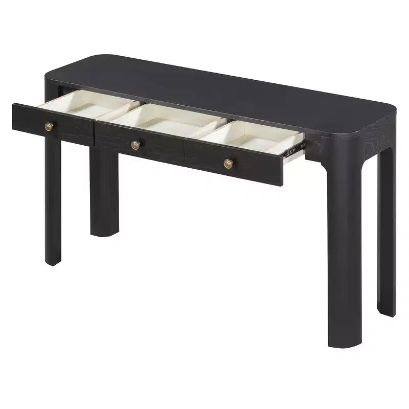 Console rustique et table d'entrée | 3 tiroirs dissimulés, pieds épais et robustes