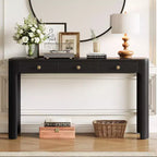 Console rustique et table d'entrée | 3 tiroirs dissimulés, pieds épais et robustes