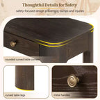 Console rustique et table d'entrée | 3 tiroirs dissimulés, pieds épais et robustes
