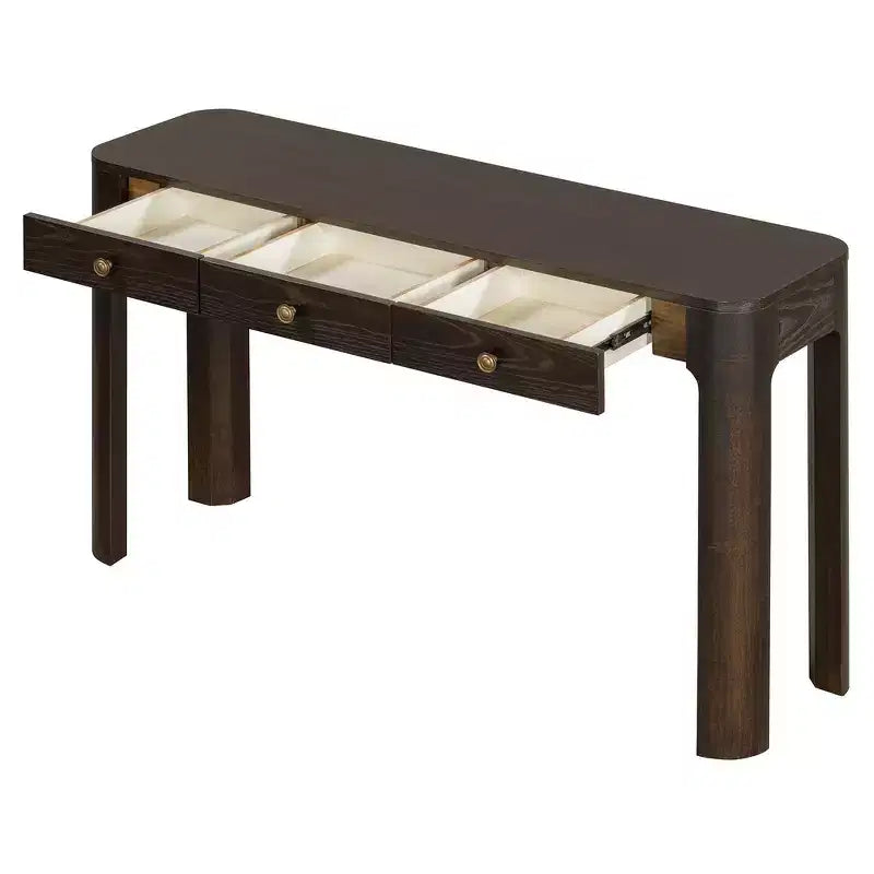 Console rustique et table d'entrée | 3 tiroirs dissimulés, pieds épais et robustes