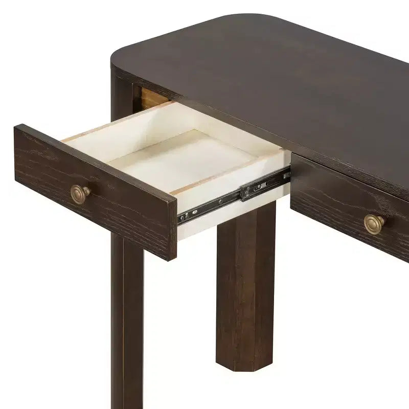 Console rustique et table d'entrée | 3 tiroirs dissimulés, pieds épais et robustes