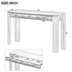 Console rustique et table d'entrée | 3 tiroirs dissimulés, pieds épais et robustes